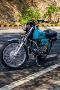 Skyblue Yamaha RX 100