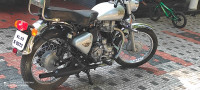 Silver Royal Enfield Bullet Electra