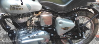 Silver Royal Enfield Bullet Electra