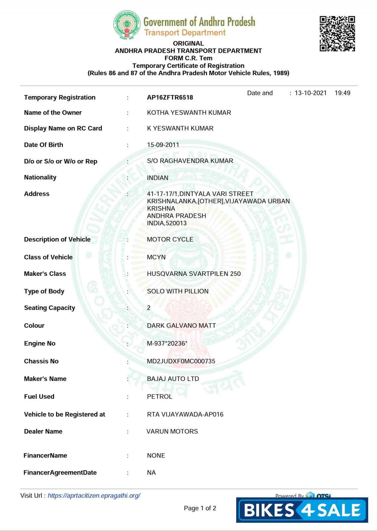 Husqvarna Svartpilen 250 2020