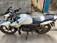 White TVS Apache RTR 180 ABS
