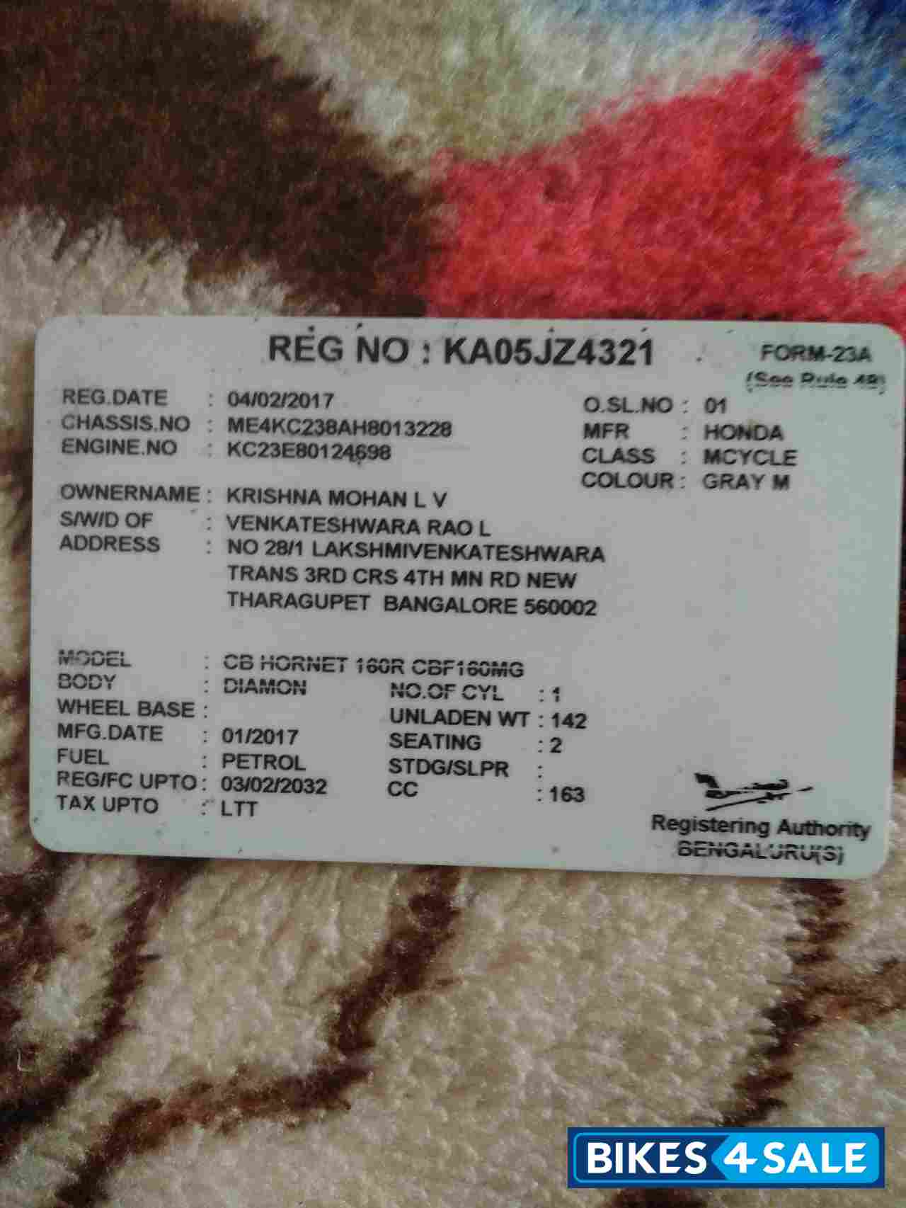 Honda CB Hornet 160R