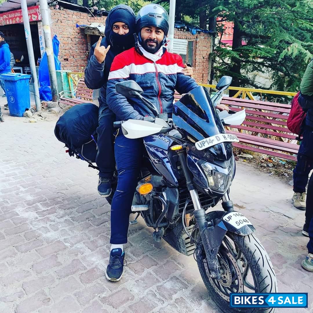 Navy Blue Bajaj Dominar 400 Disc