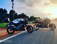 Navy Blue Bajaj Dominar 400 Disc