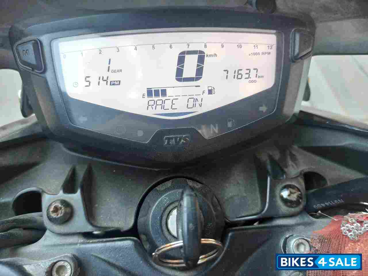 Black TVS Apache RTR 200 4V Race Edition 2.0