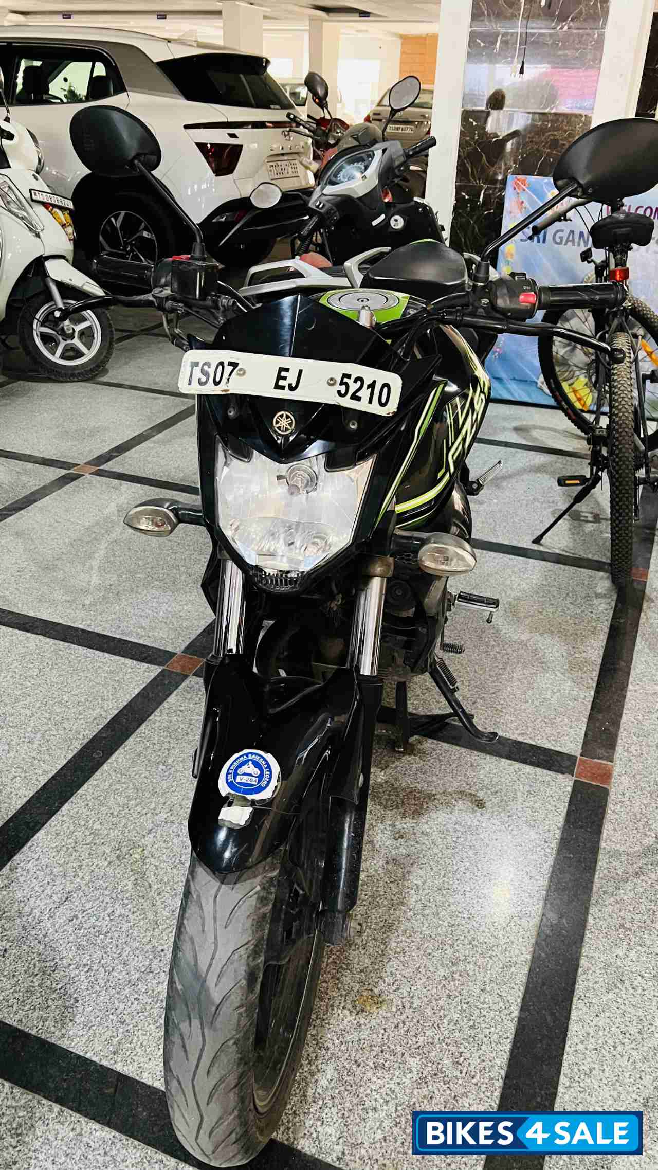 Black & Green Yamaha FZ-S FI V2