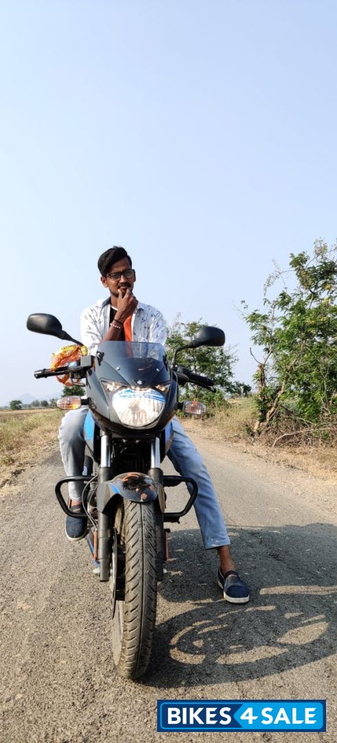 Blue And Black Bajaj Pulsar 150 Twin Disc BS6