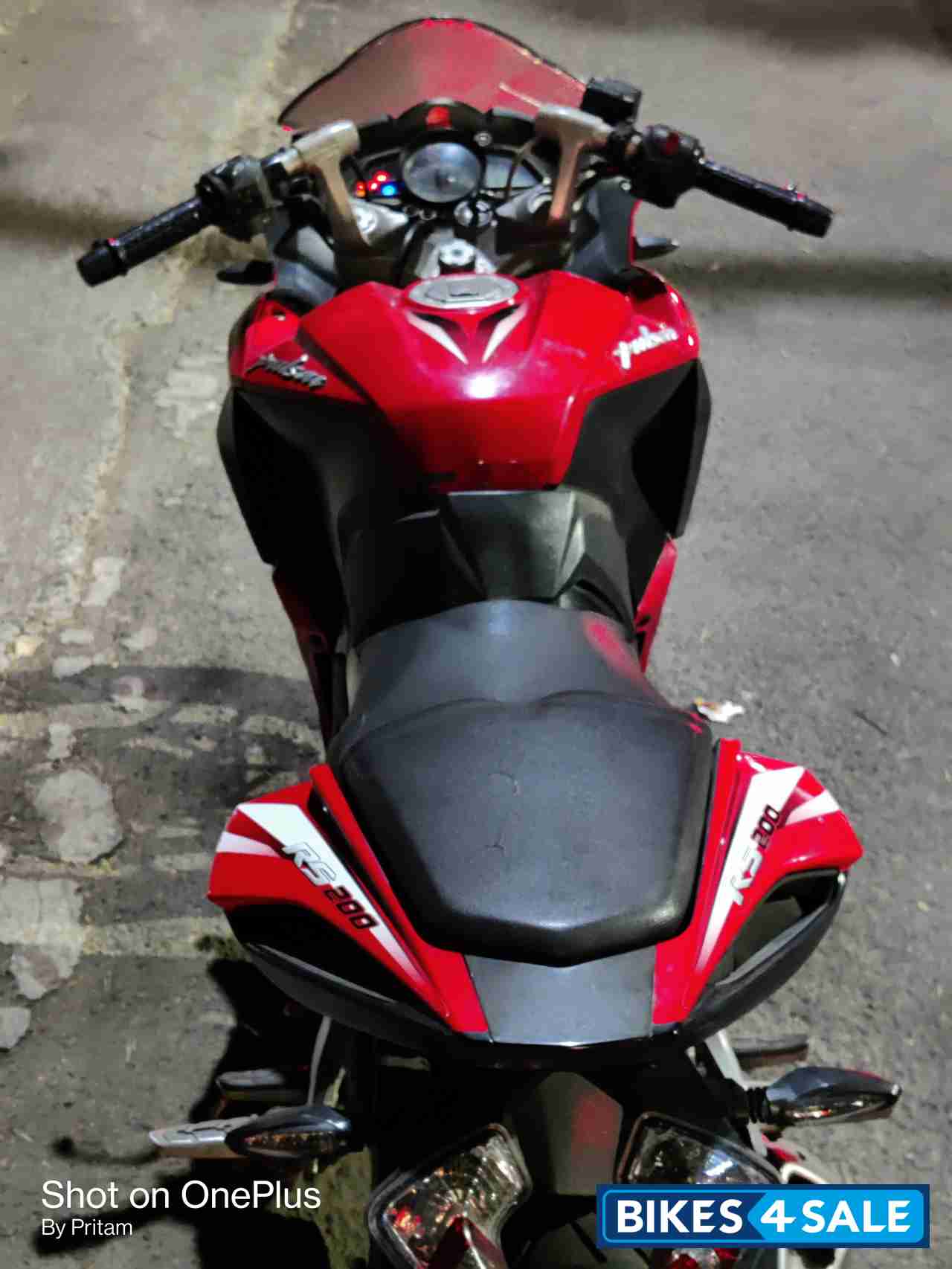 Red Bajaj Pulsar RS 200 ABS