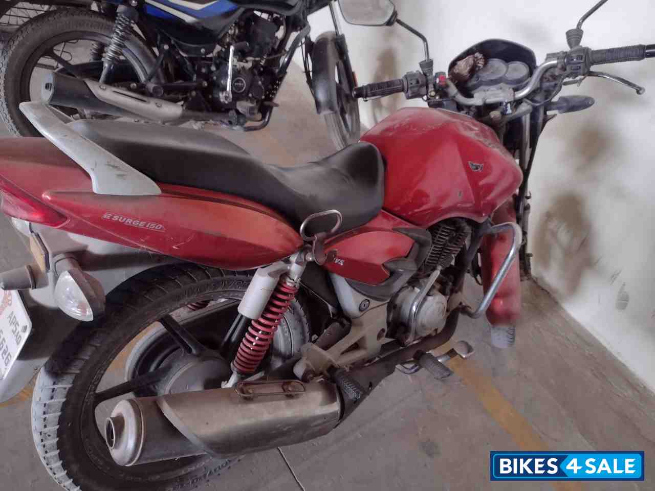 Red TVS Apache 150