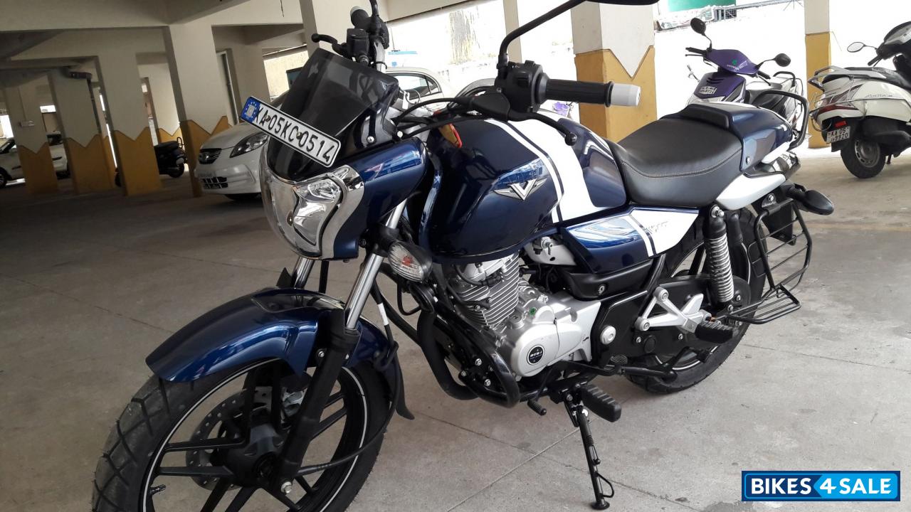 Navy Blue And White Bajaj V15