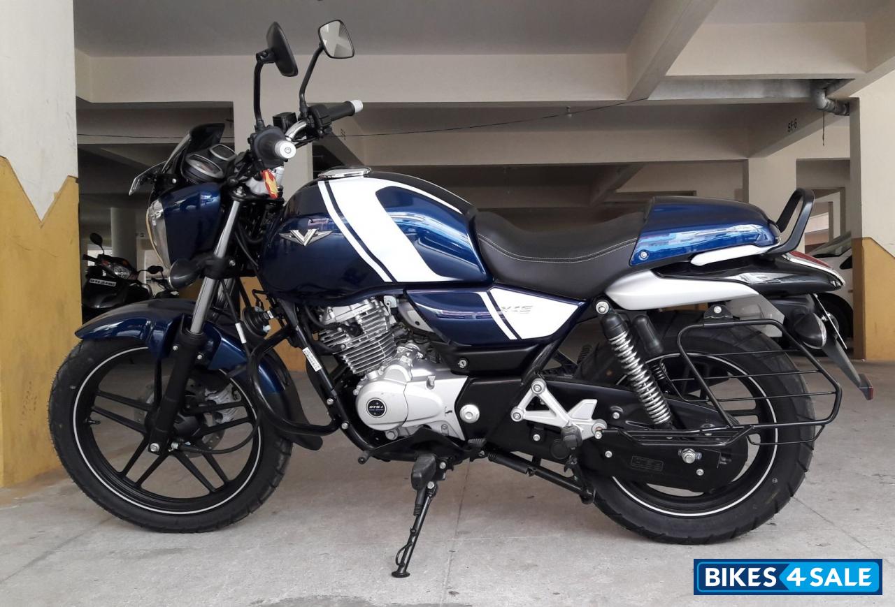 Navy Blue And White Bajaj V15