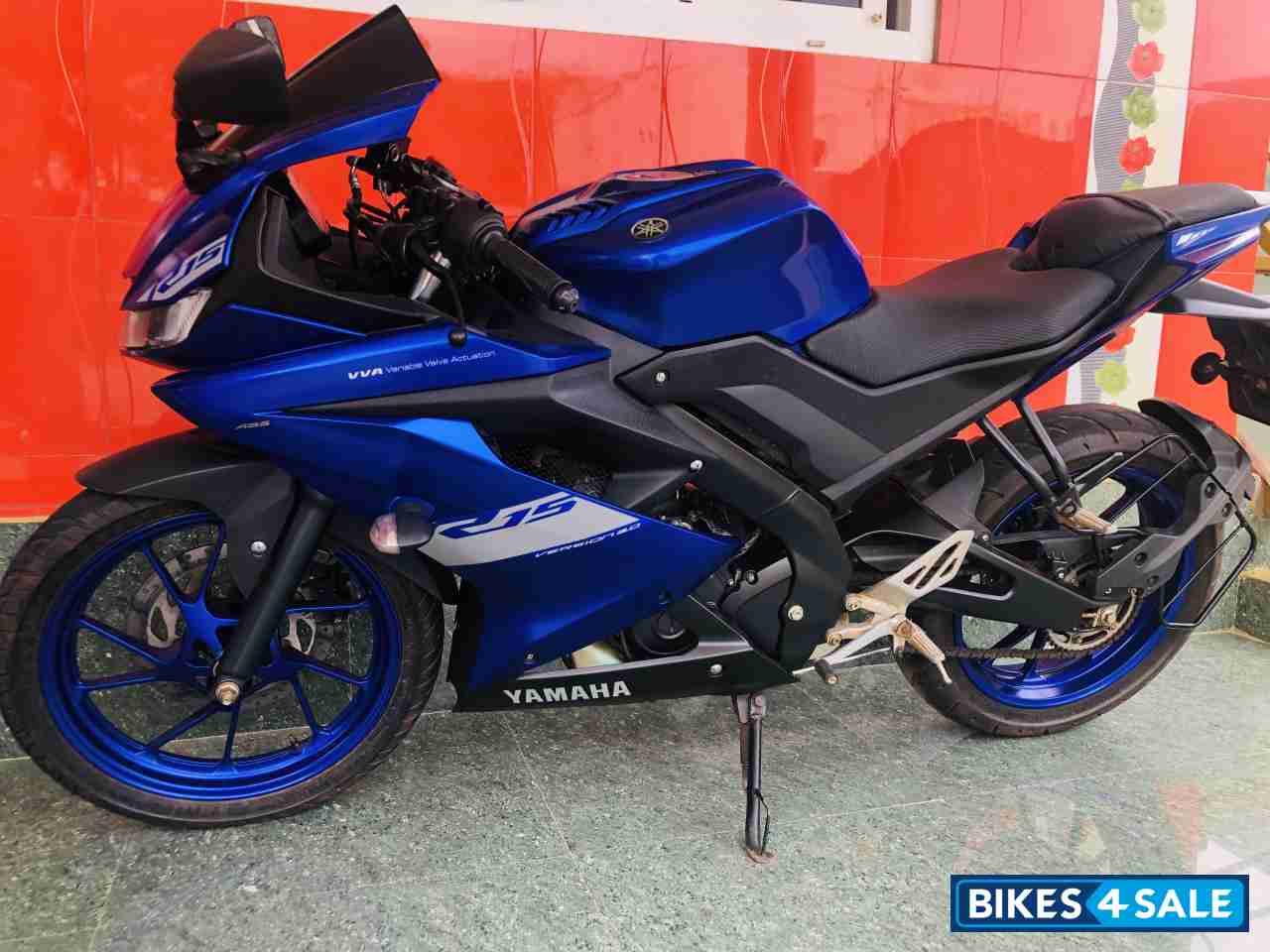 Blue Yamaha YZF R15 V3