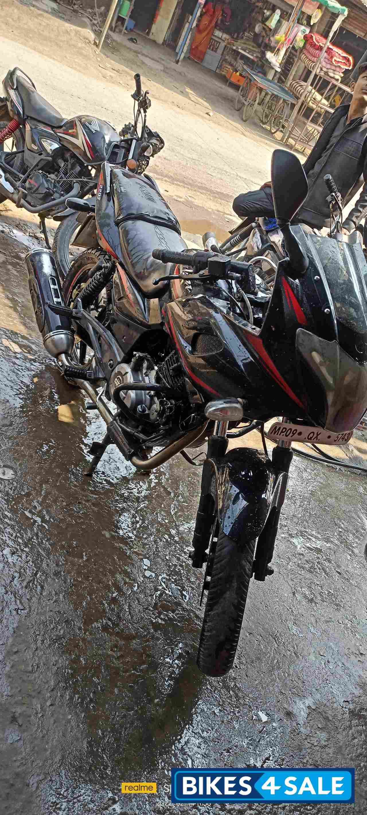 Red Black Bajaj Pulsar 220F