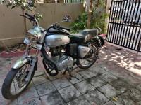 Silver Royal Enfield Bullet Electra