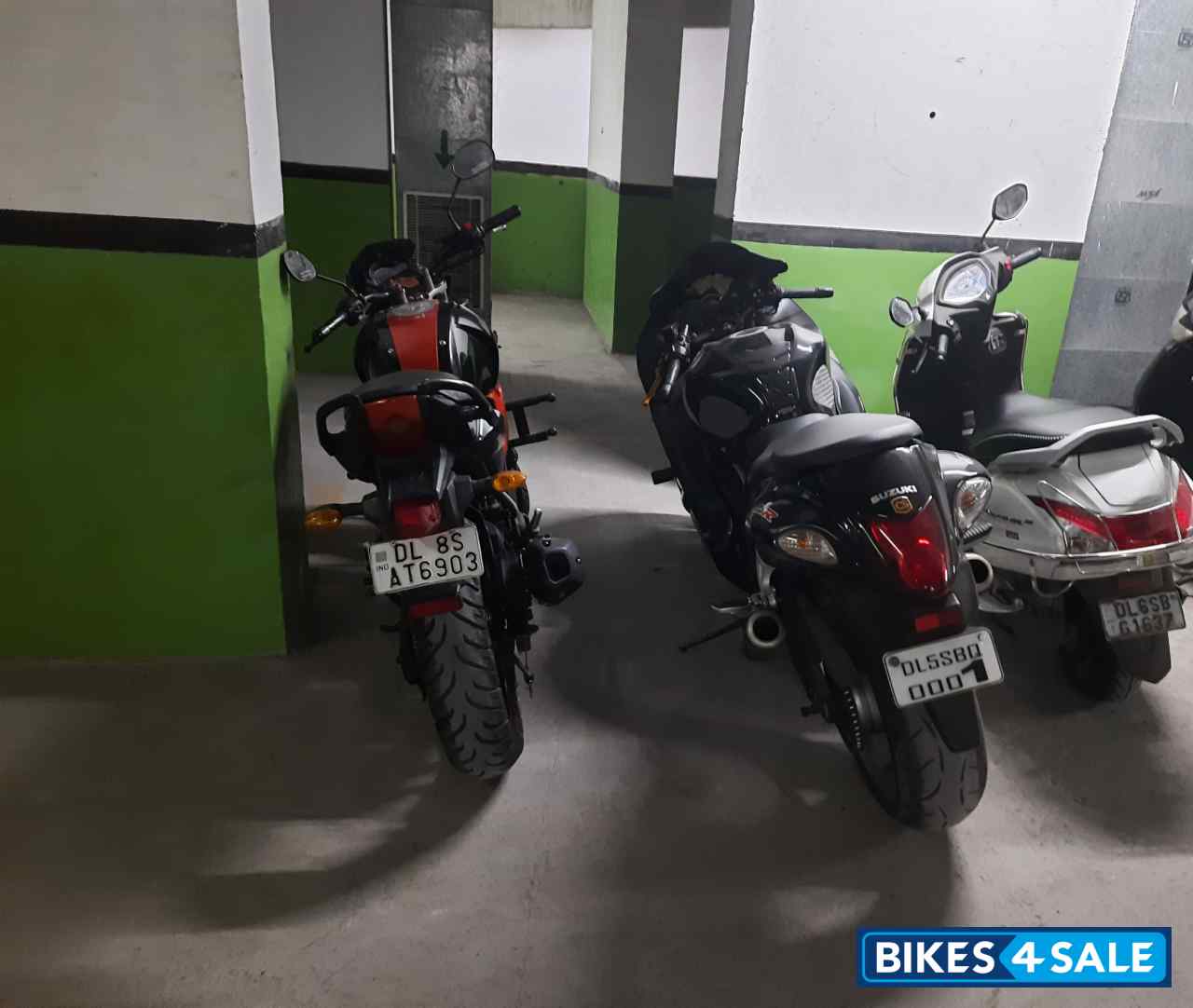 Black-orange Yamaha FZ-S