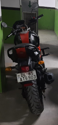 Black-orange Yamaha FZ-S