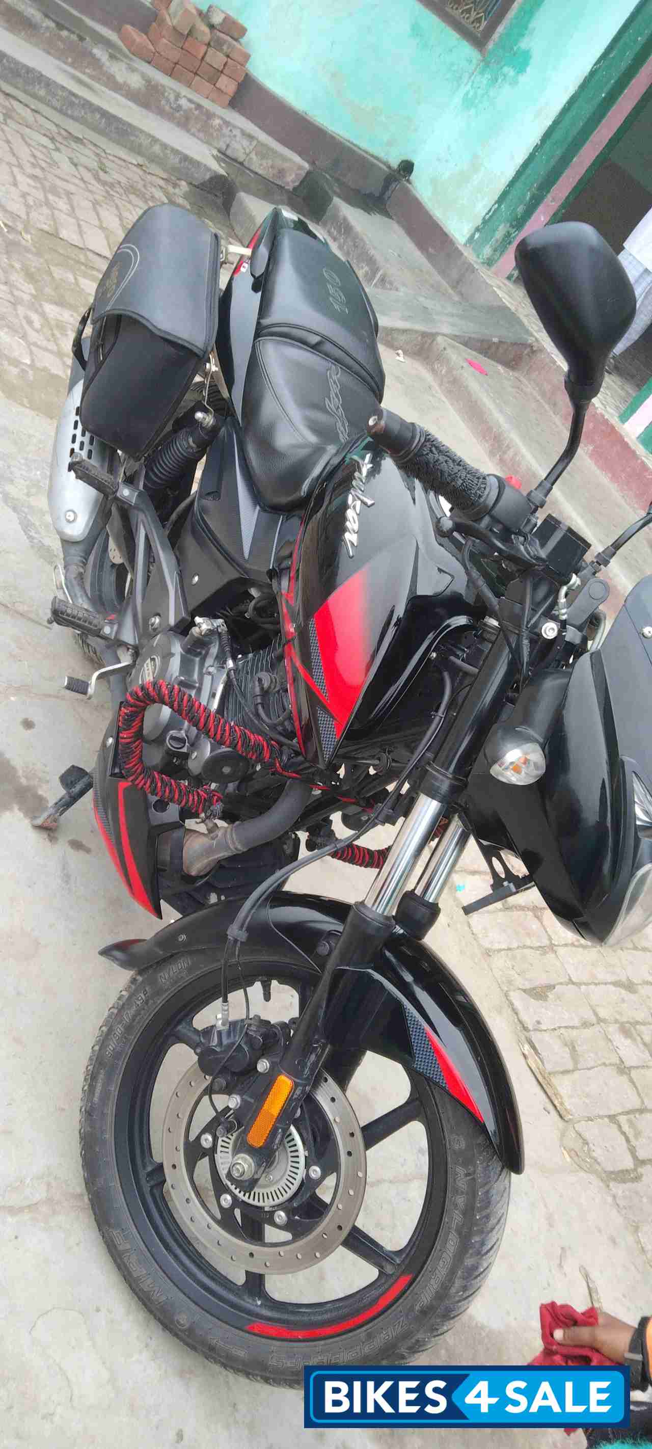 Red Black Bajaj Pulsar 150 Twin Disc BS6