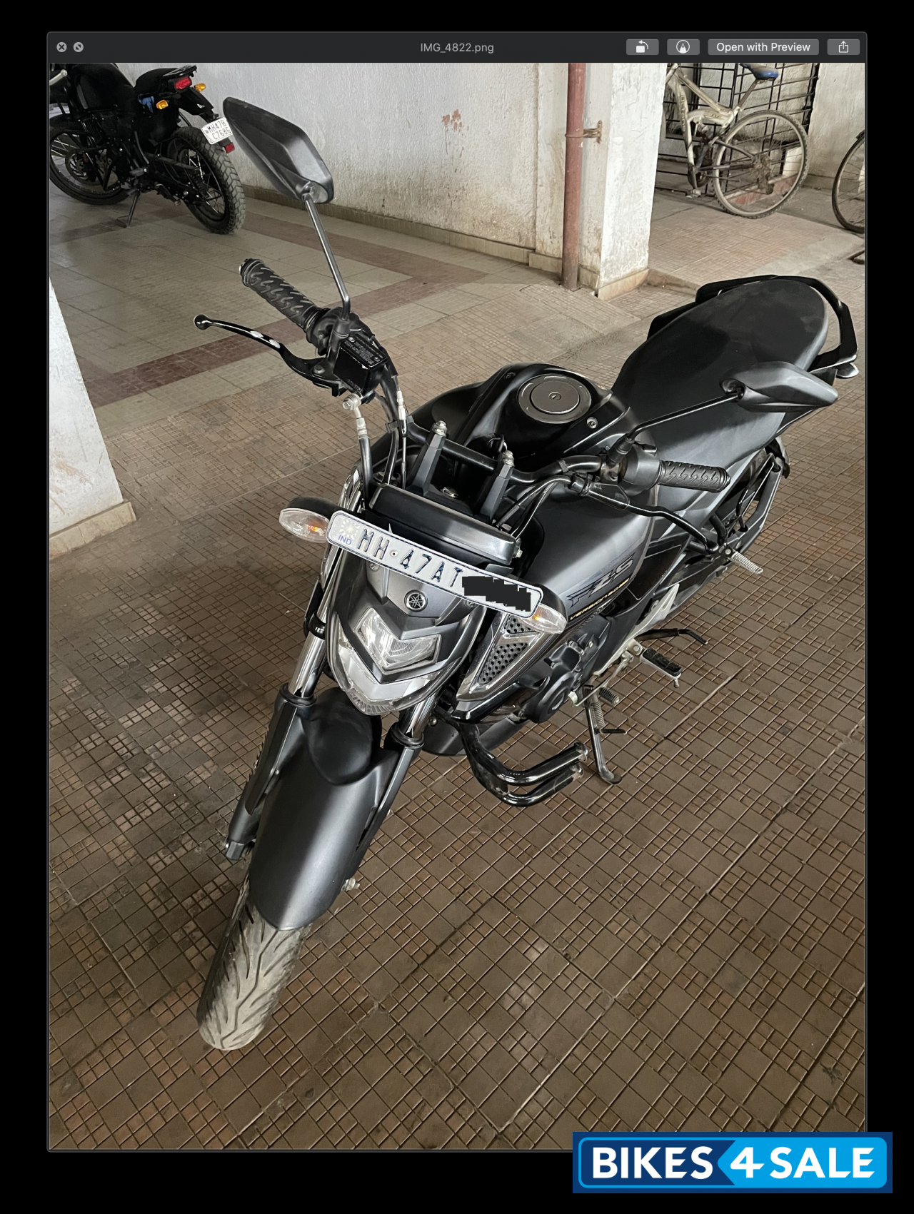 Matte Black Yamaha FZ-S FI V3 BS6