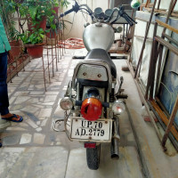 Silver Royal Enfield Thunderbird
