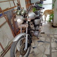 Silver Royal Enfield Thunderbird