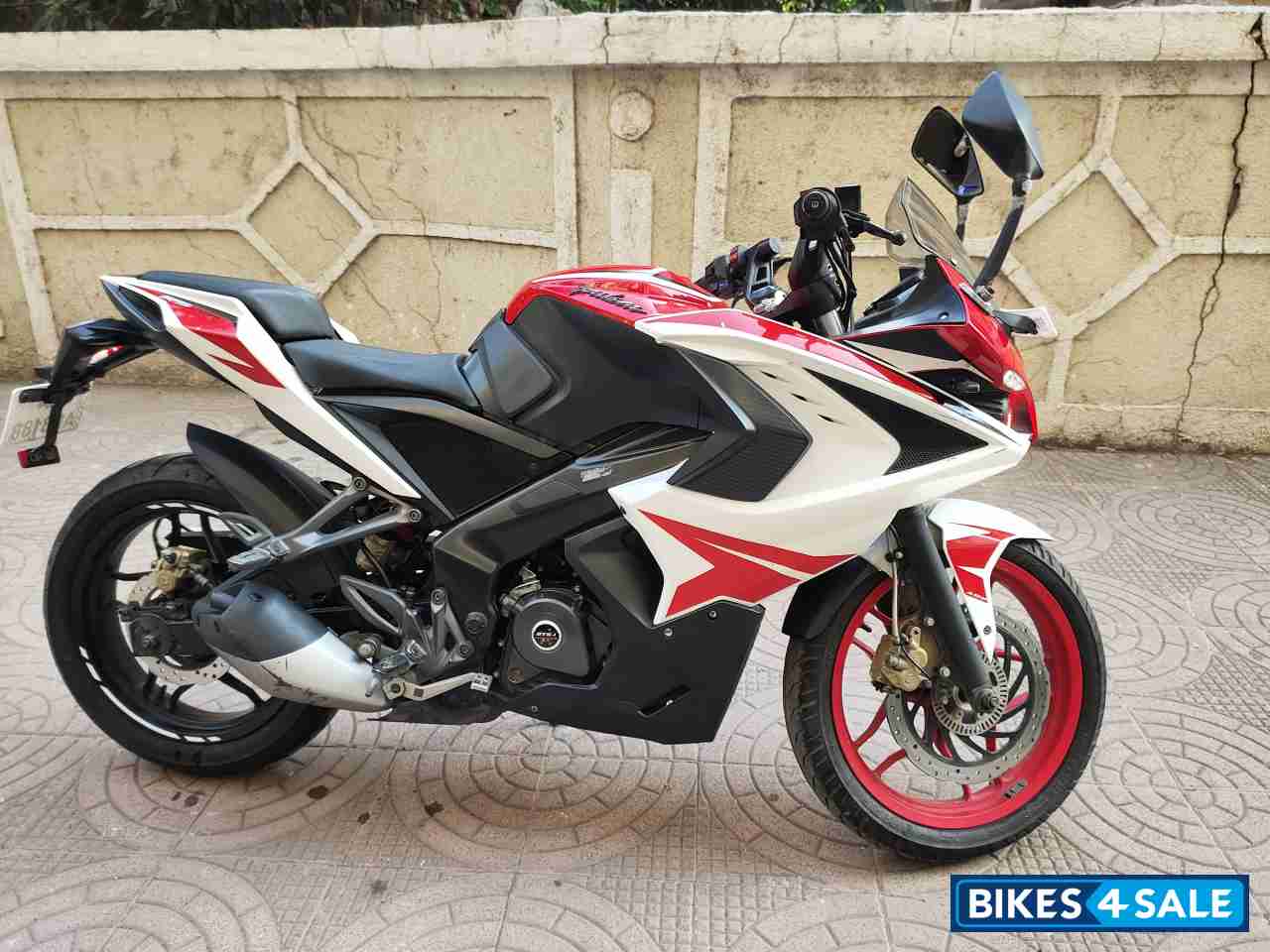 Red & White Bajaj Pulsar RS 200 ABS