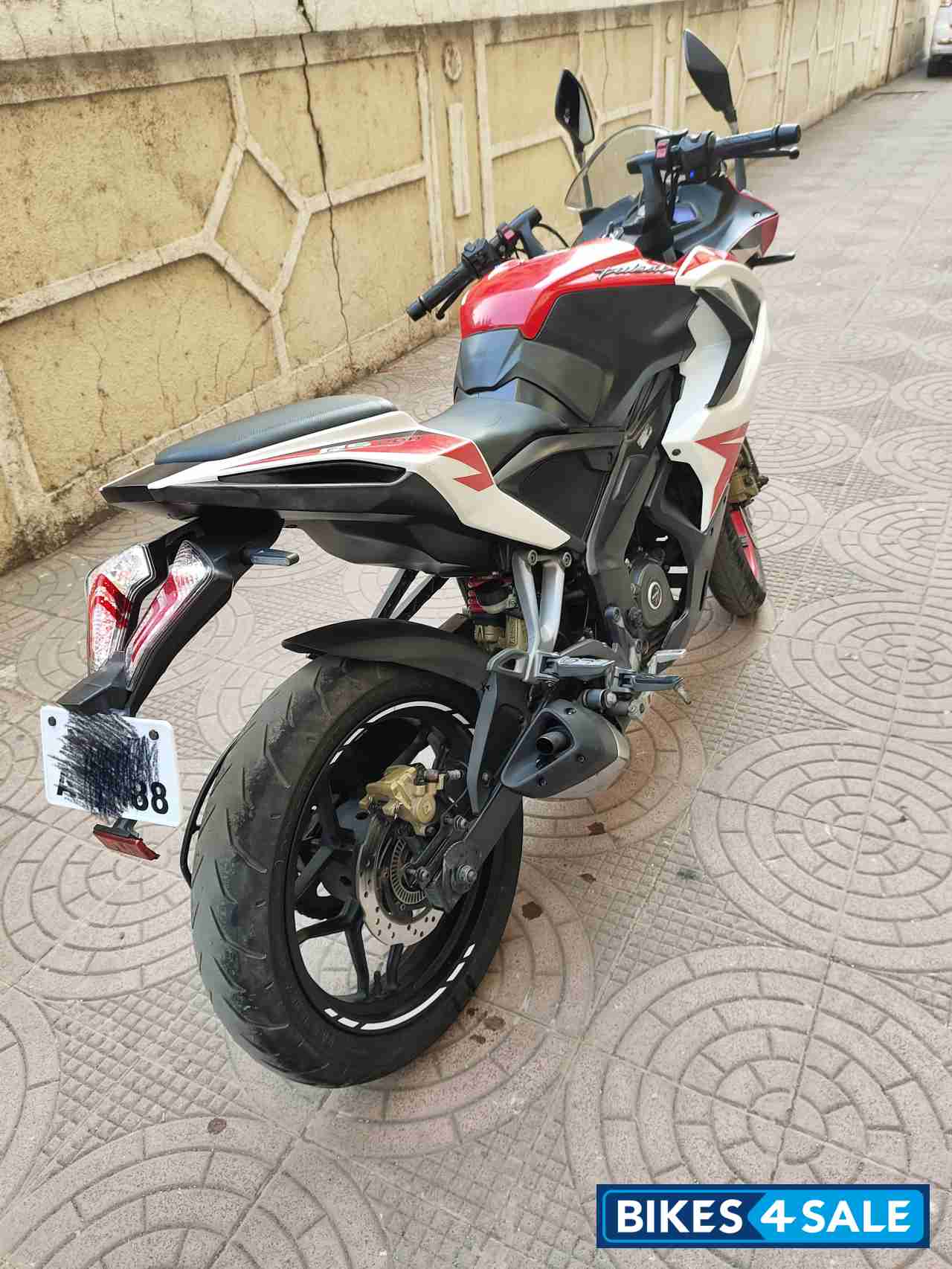 Red & White Bajaj Pulsar RS 200 ABS