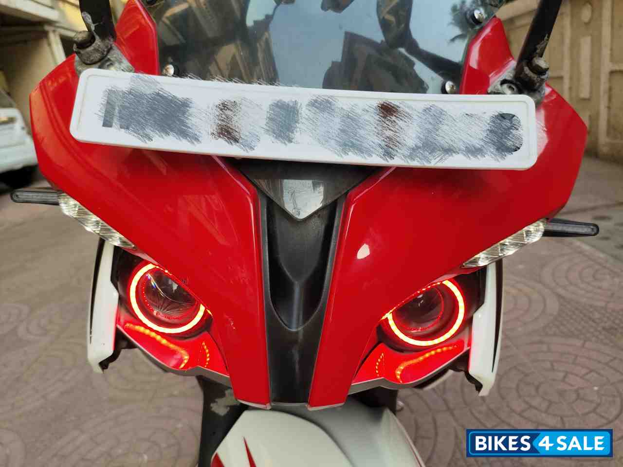 Red & White Bajaj Pulsar RS 200 ABS