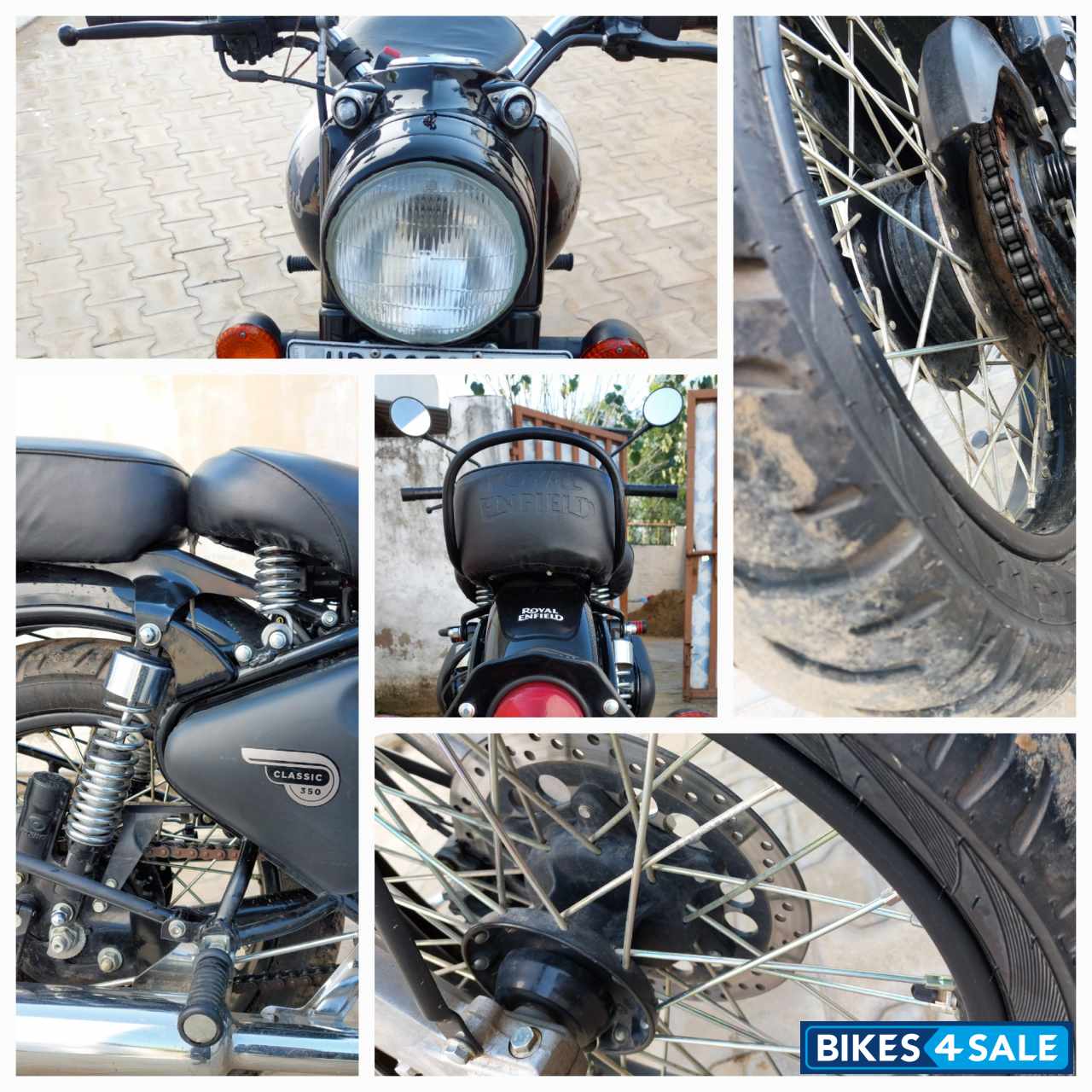 Pure Black Royal Enfield Classic 350 Single Channel BS6