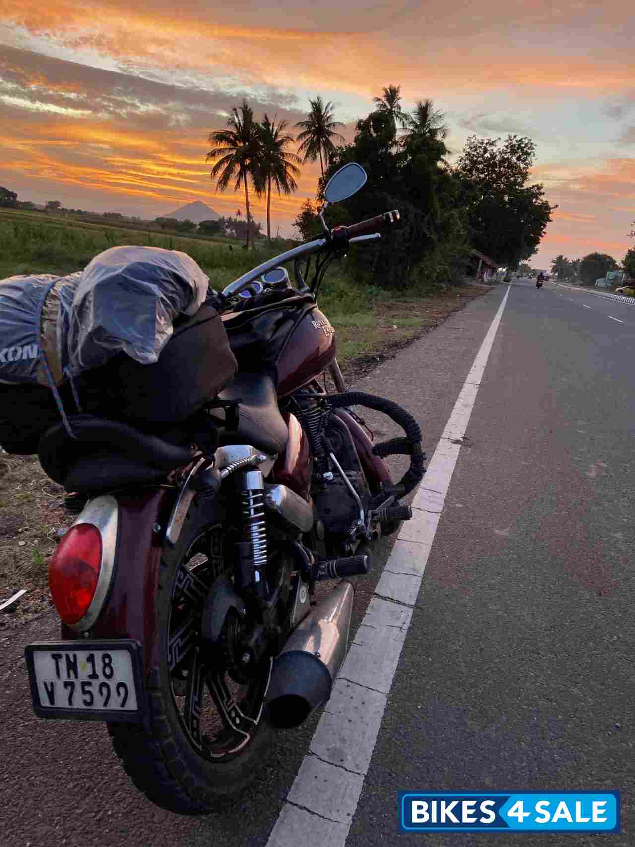 Maroon Royal Enfield Thunderbird 500