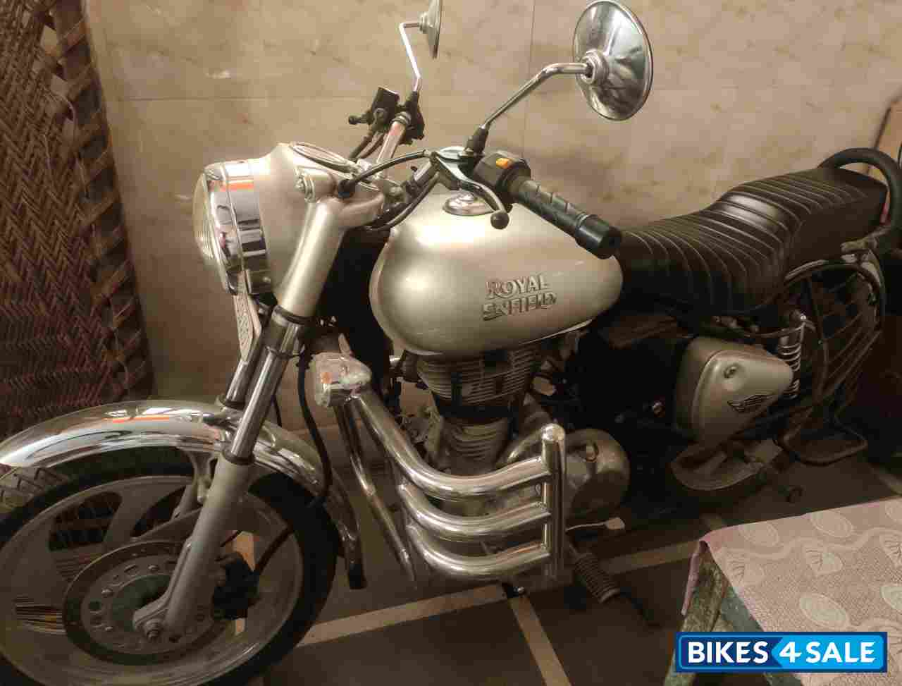 Silver Royal Enfield Bullet Electra