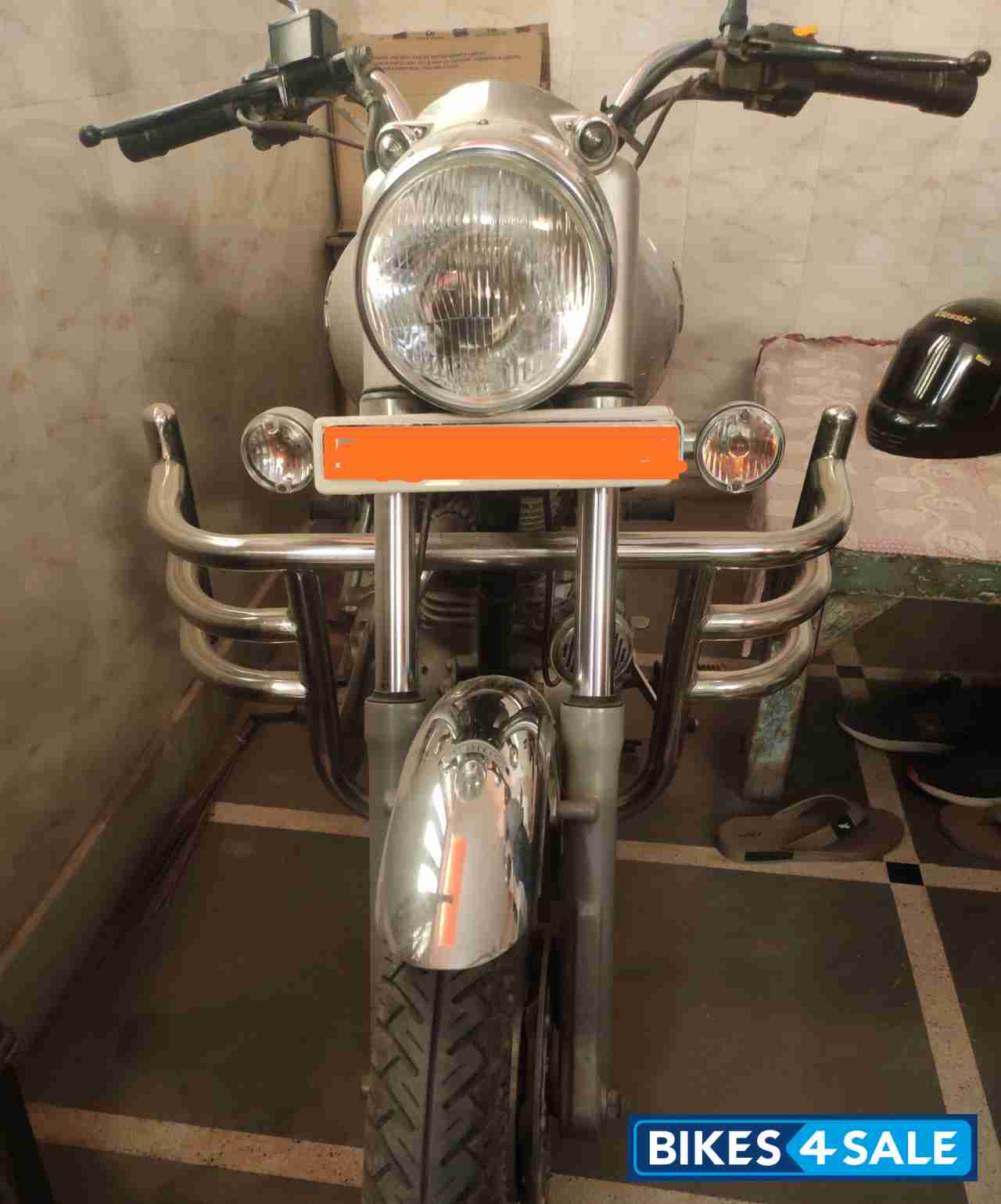Silver Royal Enfield Bullet Electra