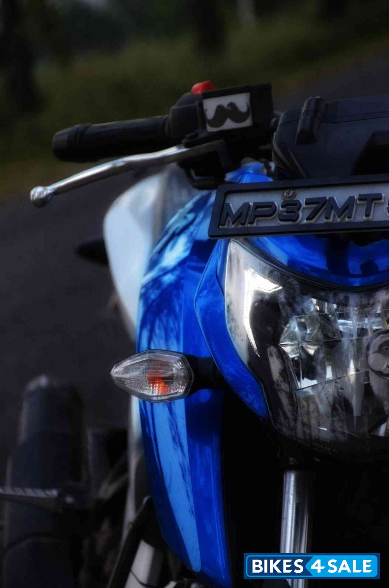 Blue And White TVS Apache RTR 160 4V
