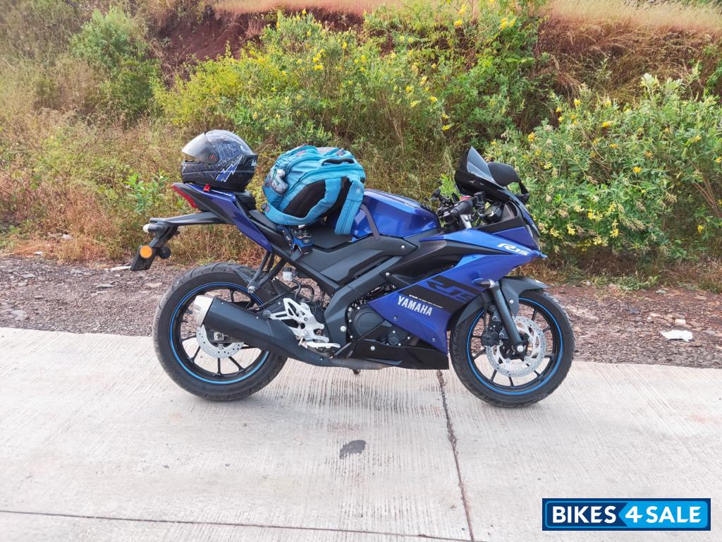 Blue Yamaha YZF R15 V3