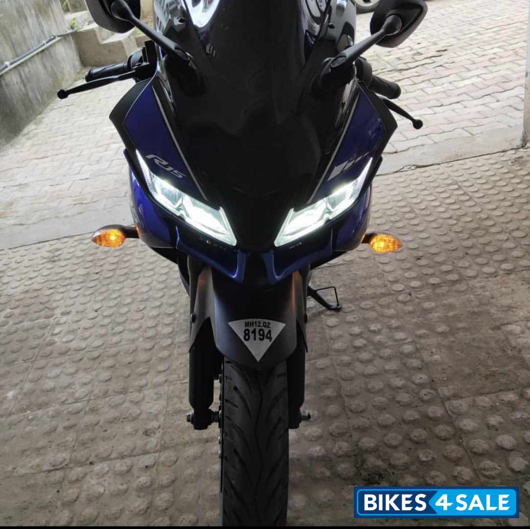 Blue Yamaha YZF R15 V3