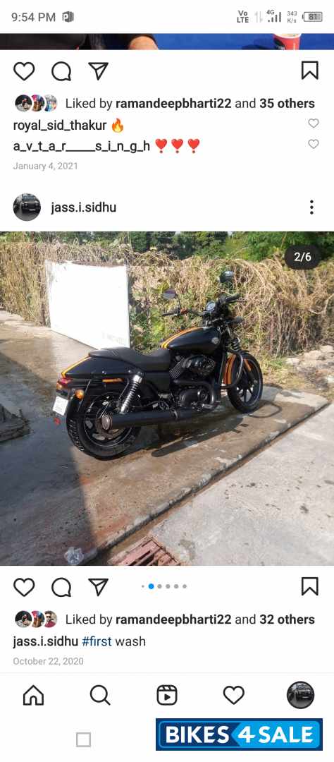Matt Black Harley Davidson Street 750