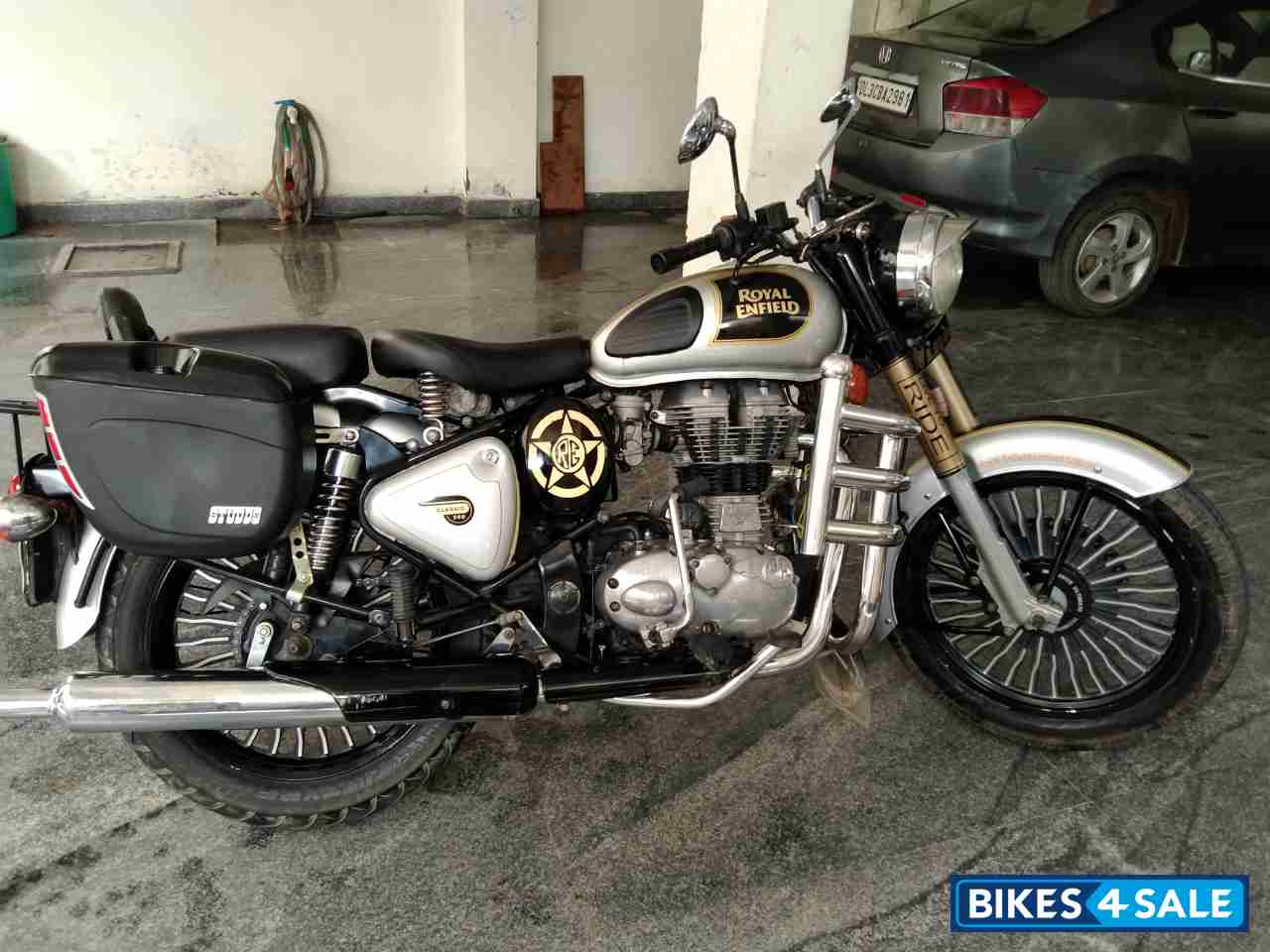 Silver Black Royal Enfield Classic 350