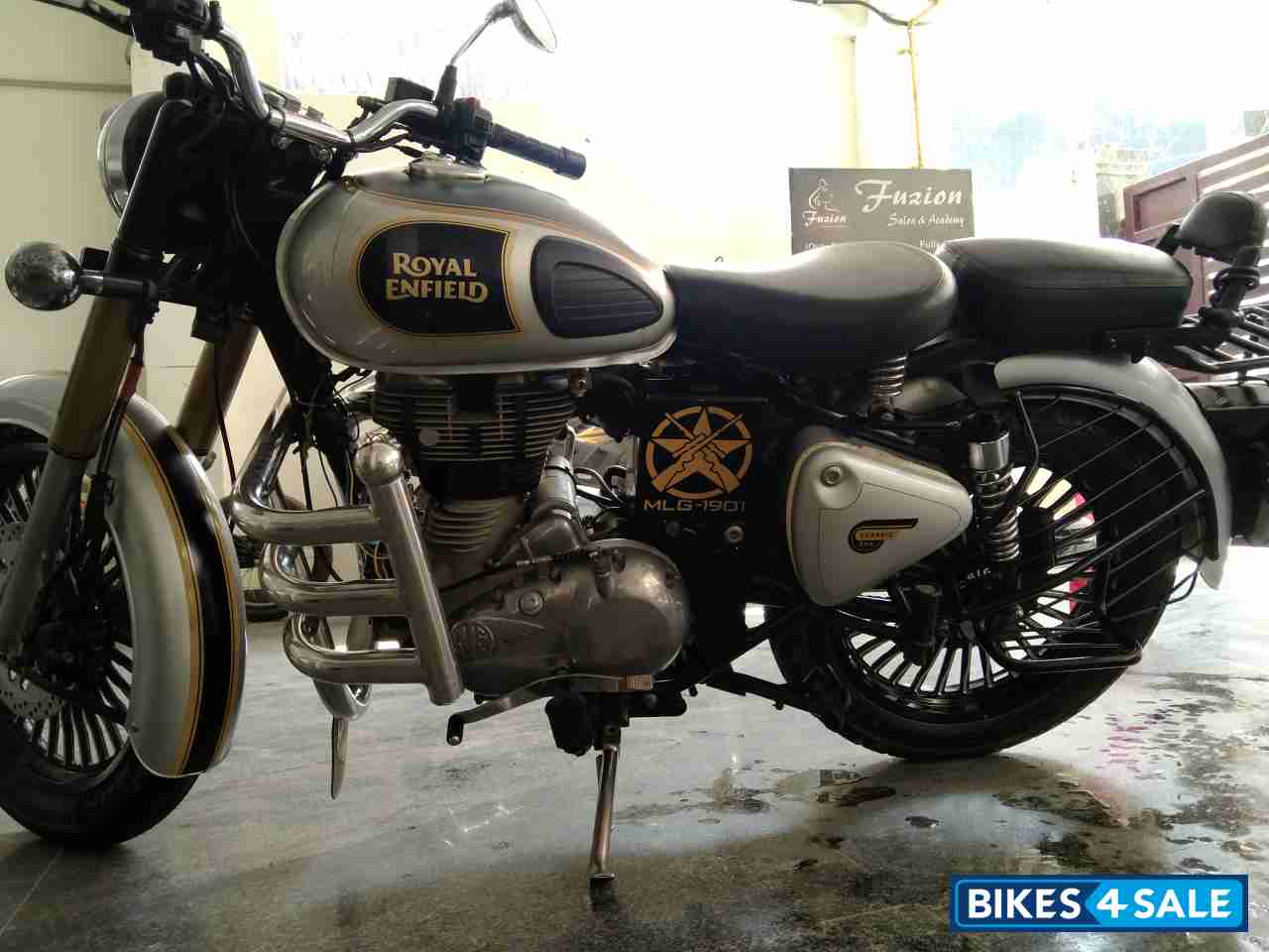 Silver Black Royal Enfield Classic 350