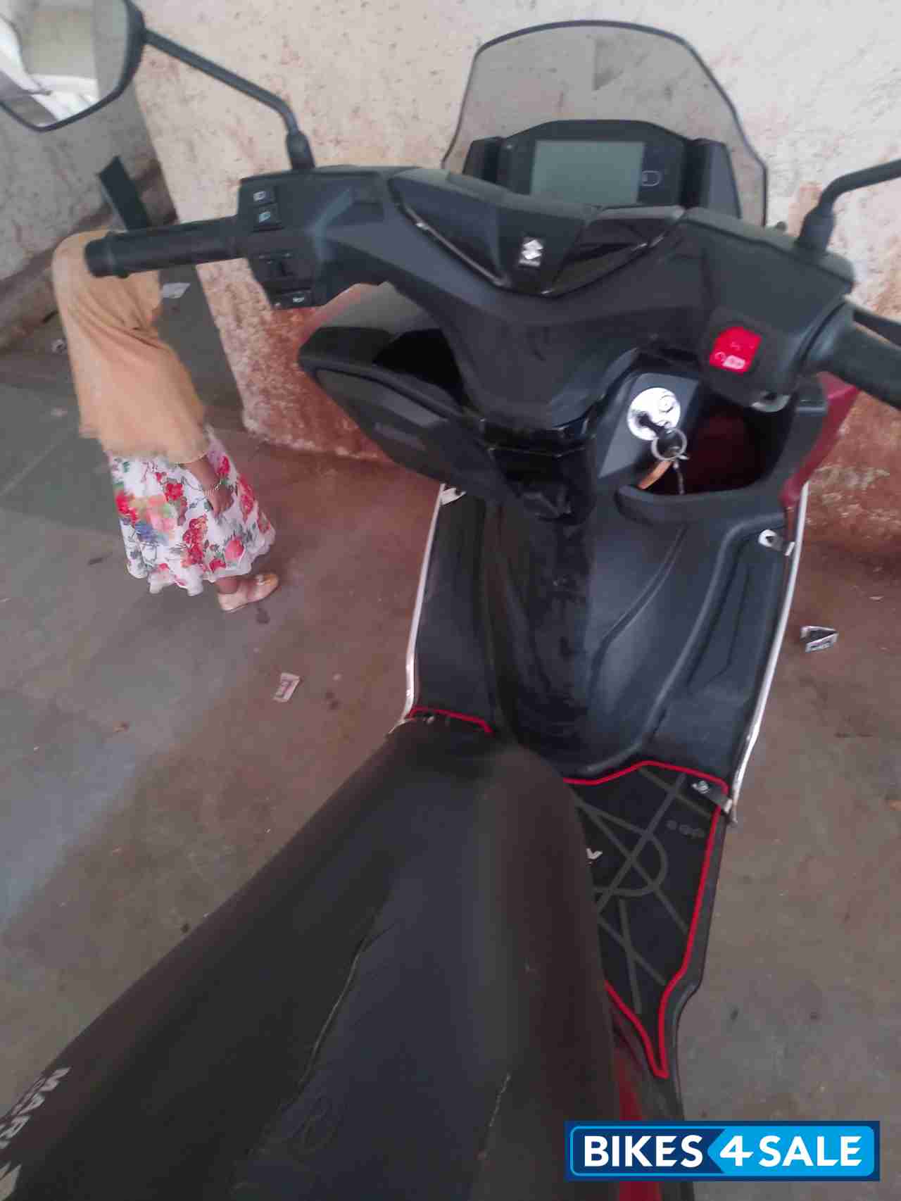 Red Suzuki Burgman Street Bluetooth Enabled