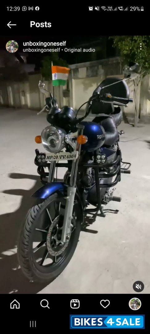 Marine Blue Royal Enfield Thunderbird 350