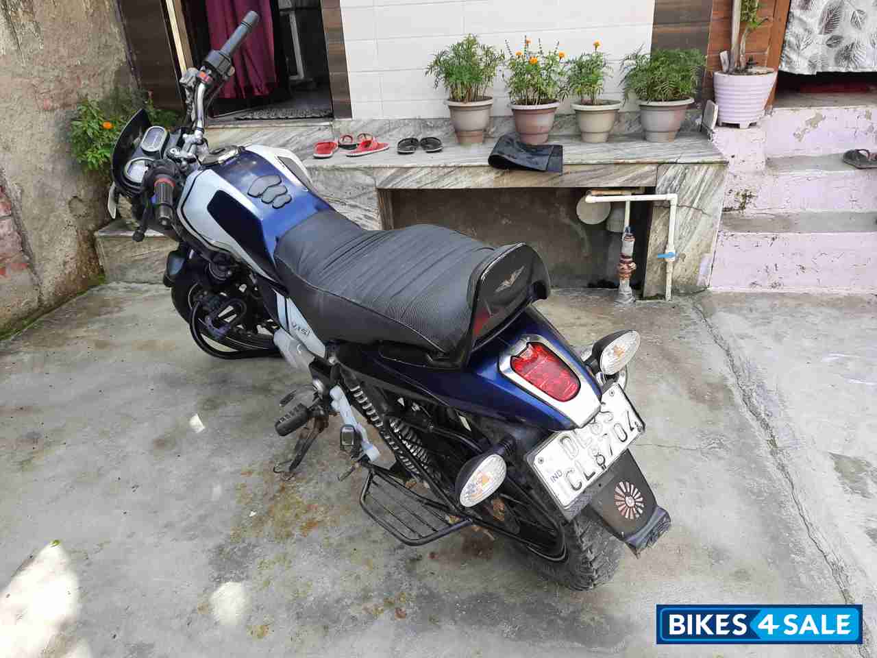 Blue And Silver Bajaj V15