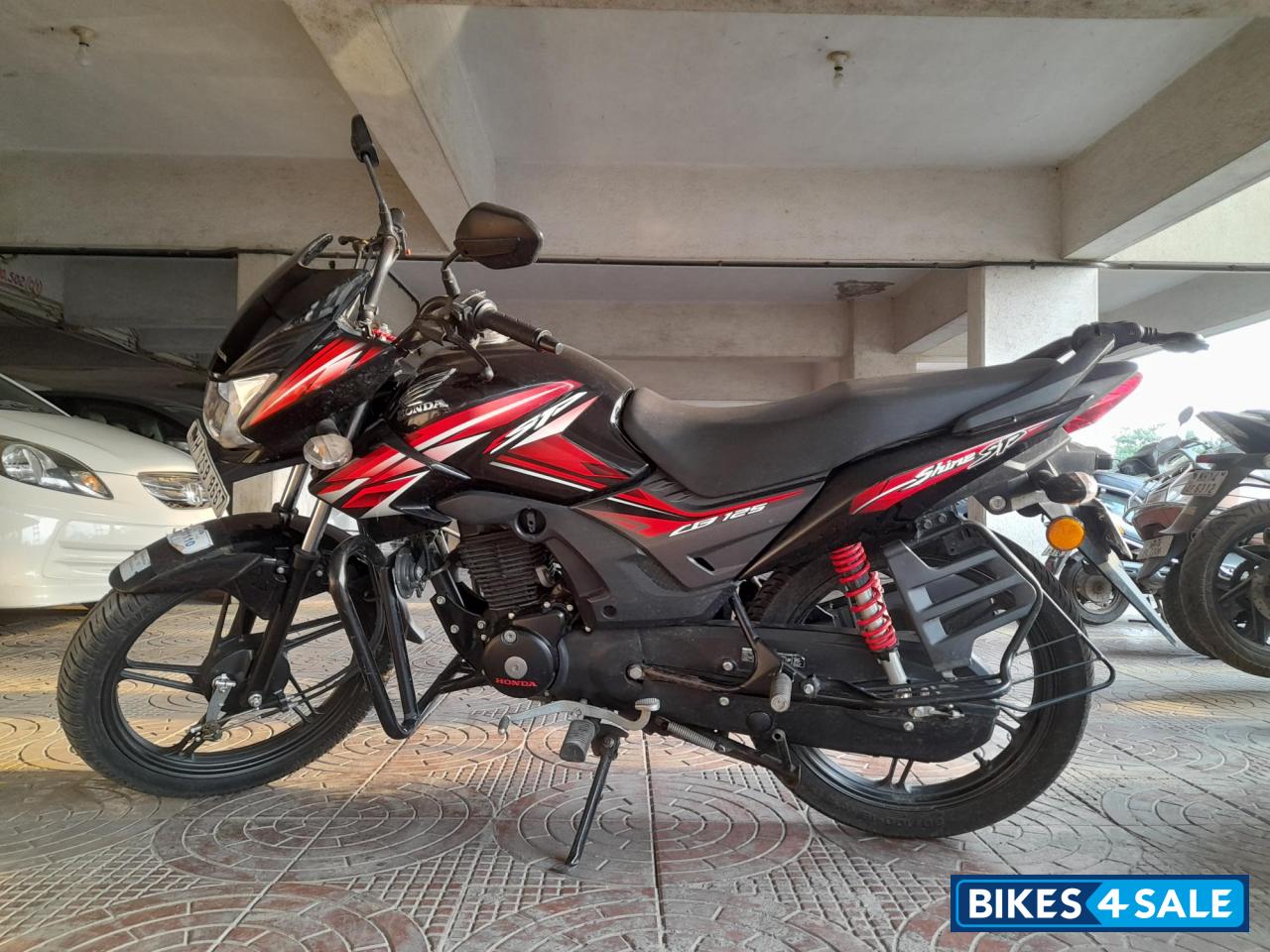 Black With Red Decals Honda CB Shine SP