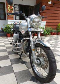 Silver Royal Enfield Bullet Electra