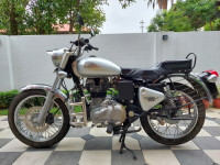 Silver Royal Enfield Bullet Electra