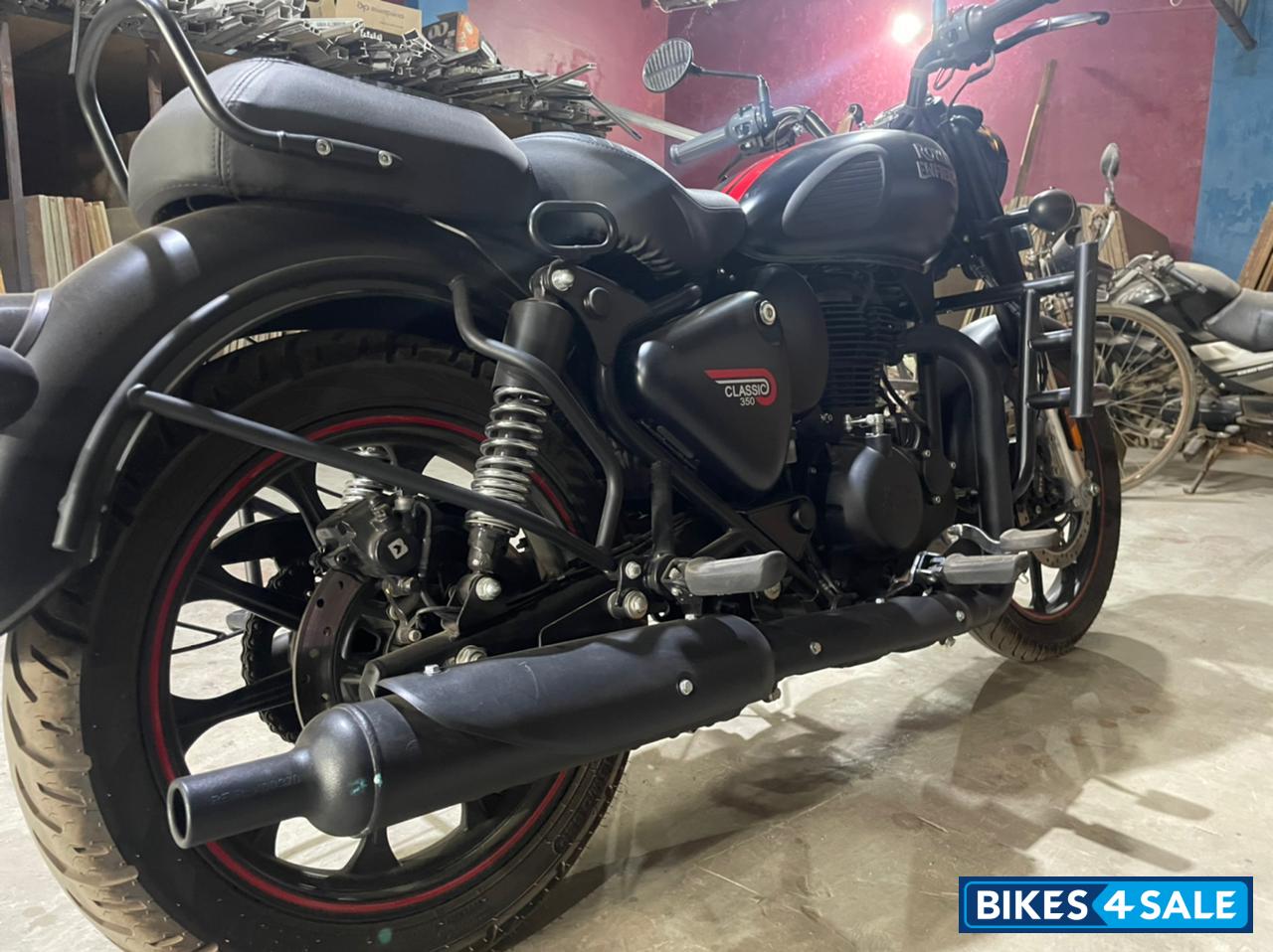 Stealth Black Royal Enfield Classic 350 Dual Channel BS6