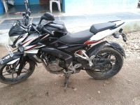 White And Black Bajaj Pulsar 200 NS