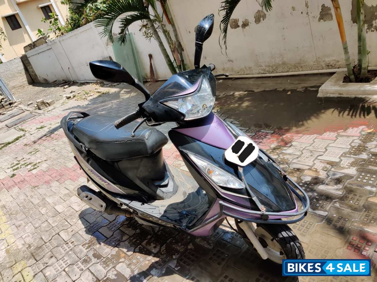 Black And Purple TVS Scooty Streak