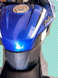 Blue/white Bajaj Pulsar RS 200 ABS
