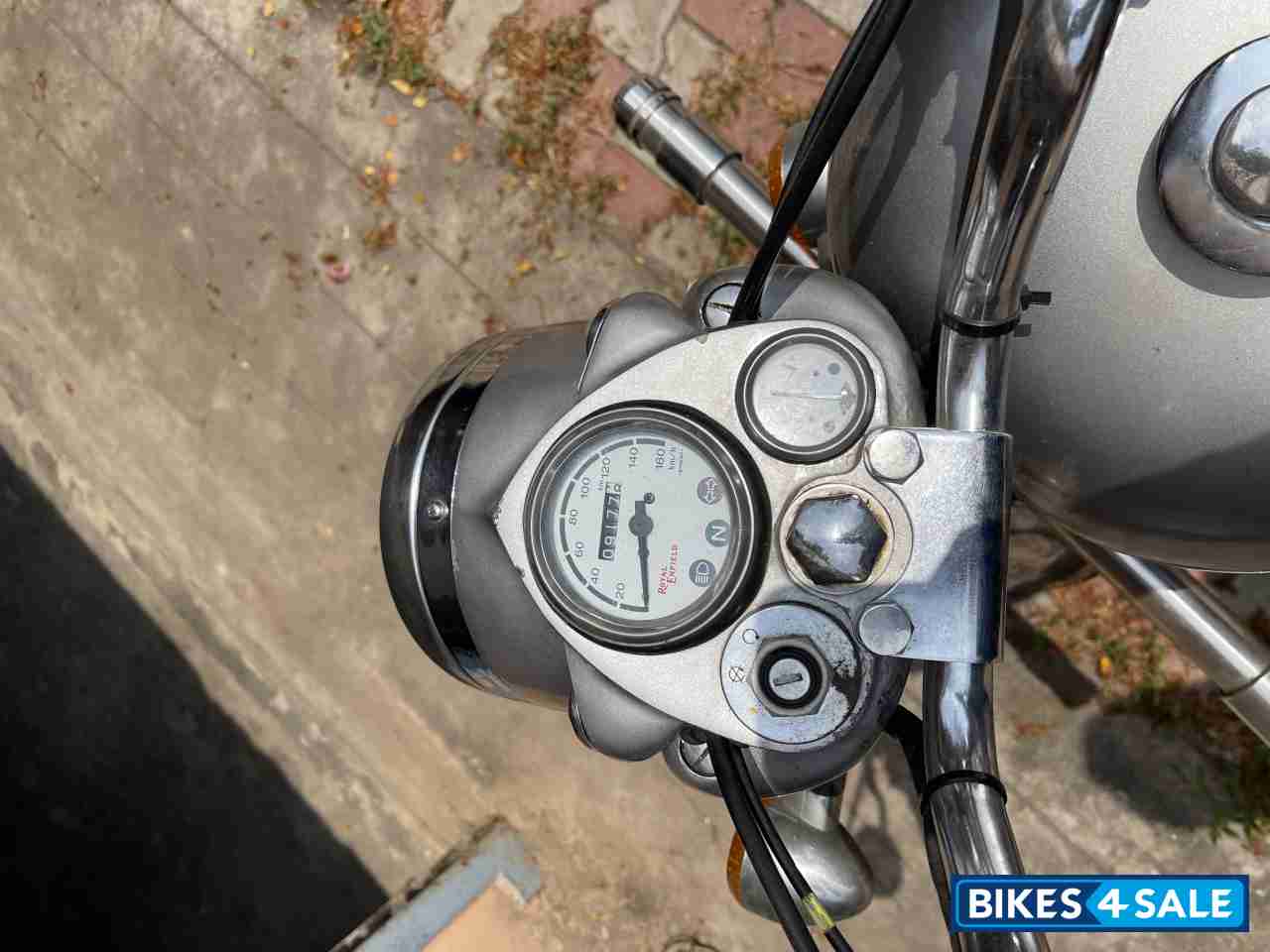 Silver Royal Enfield Bullet Electra