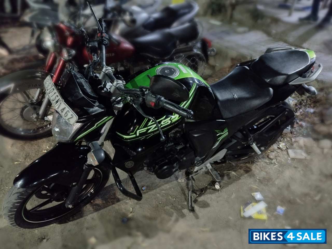 Black And Green Yamaha FZ-S FI V2