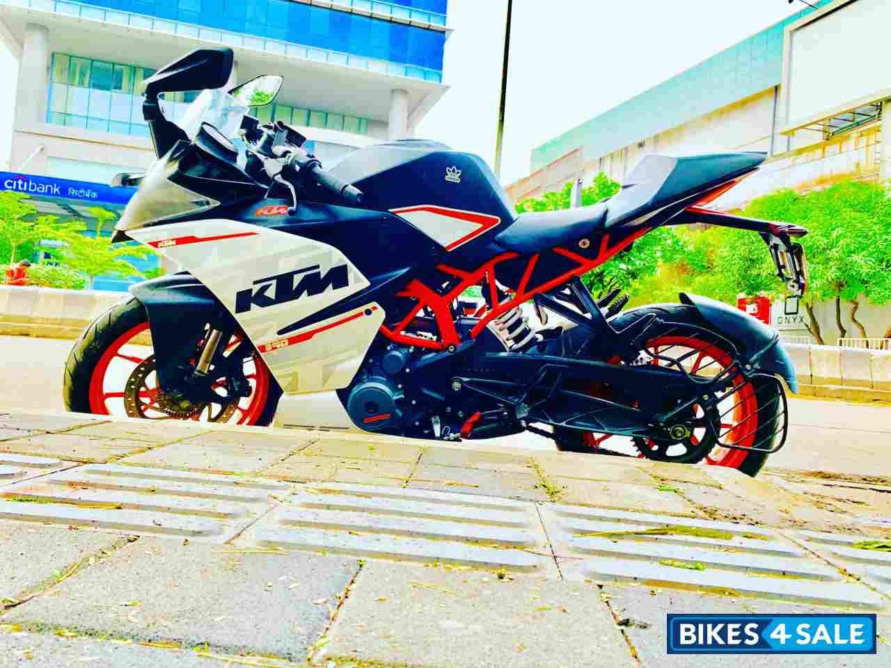 White And Orange KTM RC 390 R